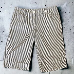 Jones New York Signature Cotton Striped Bermuda Shorts Size 6